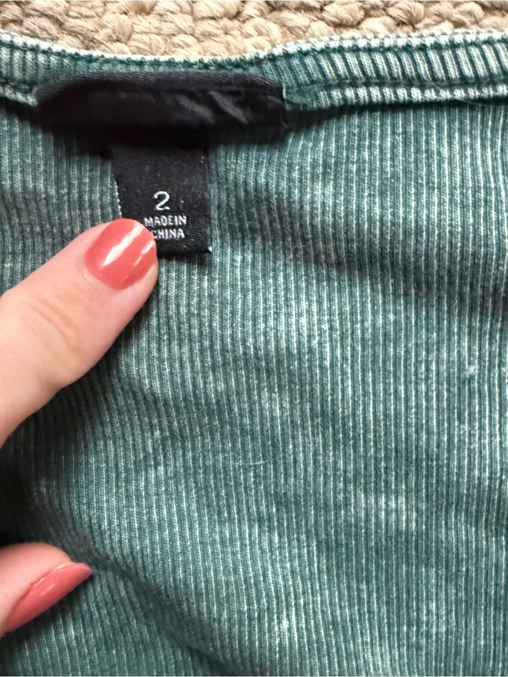 torrid Sage Green Long Sleeve Tunic with Crochet Detail - Picture 4 of 4